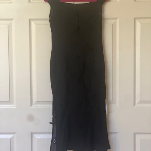 COMMENSE Cotton Keyhole Neckline Midi Dress - Picture 5 of 9